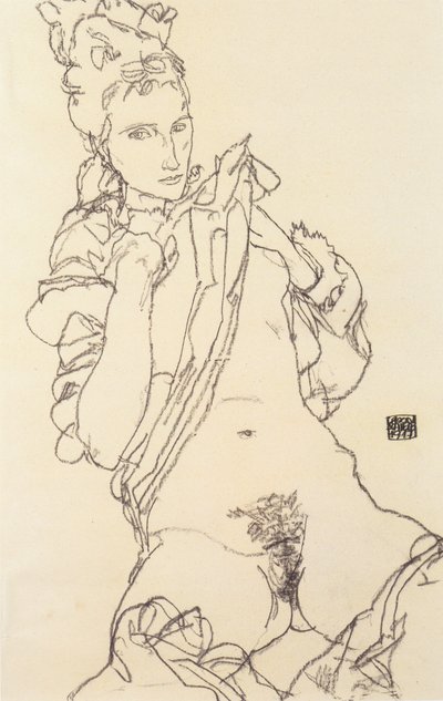 Female Nude by Egon Schiele